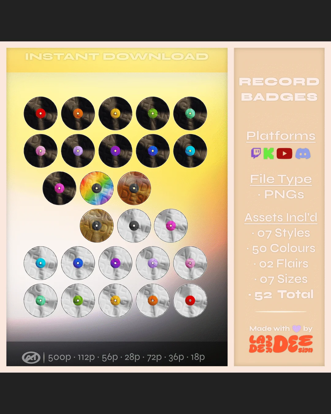Vinyl Record Badges product image (1)