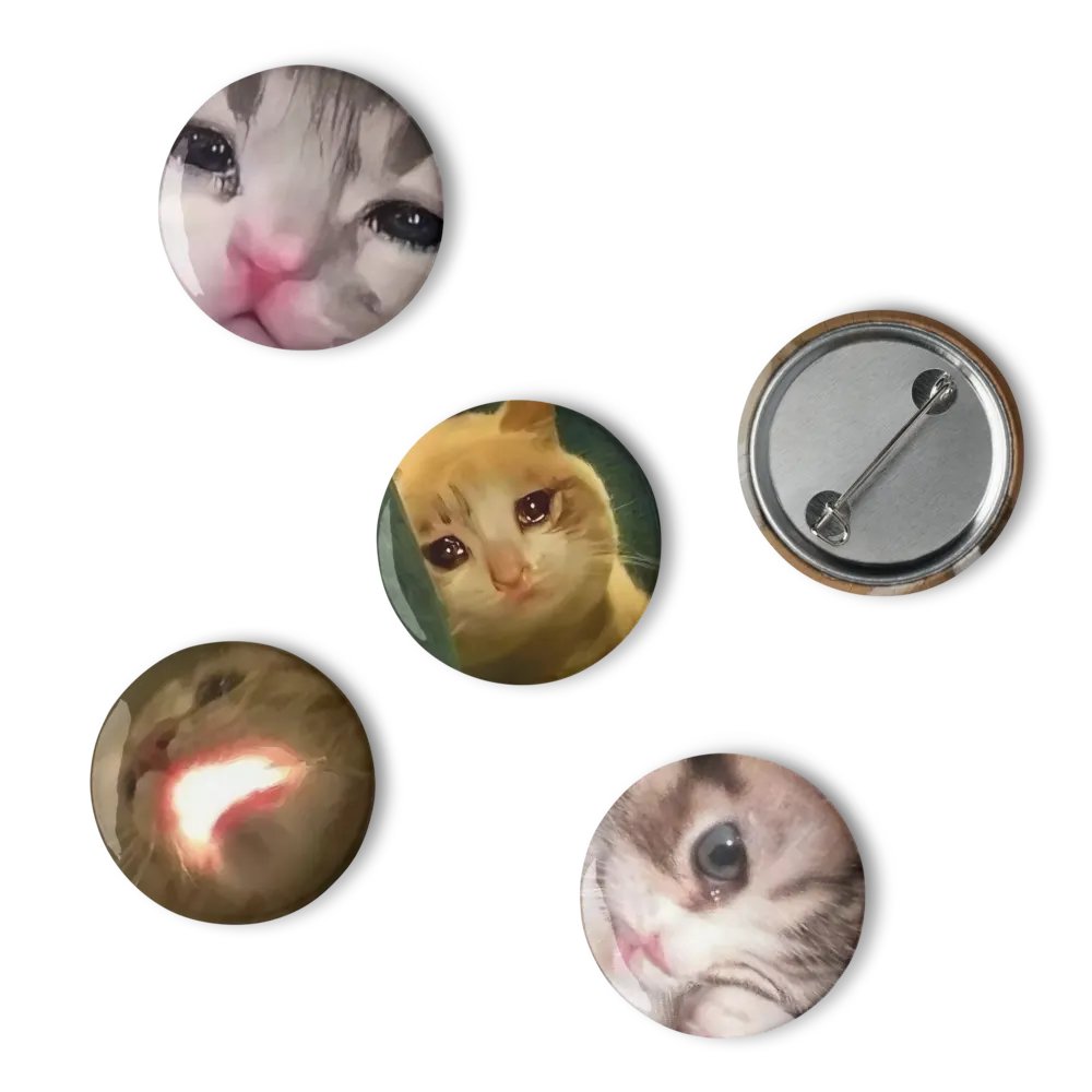 Set of Pin Buttons: Meme Cats 36 product image (6)