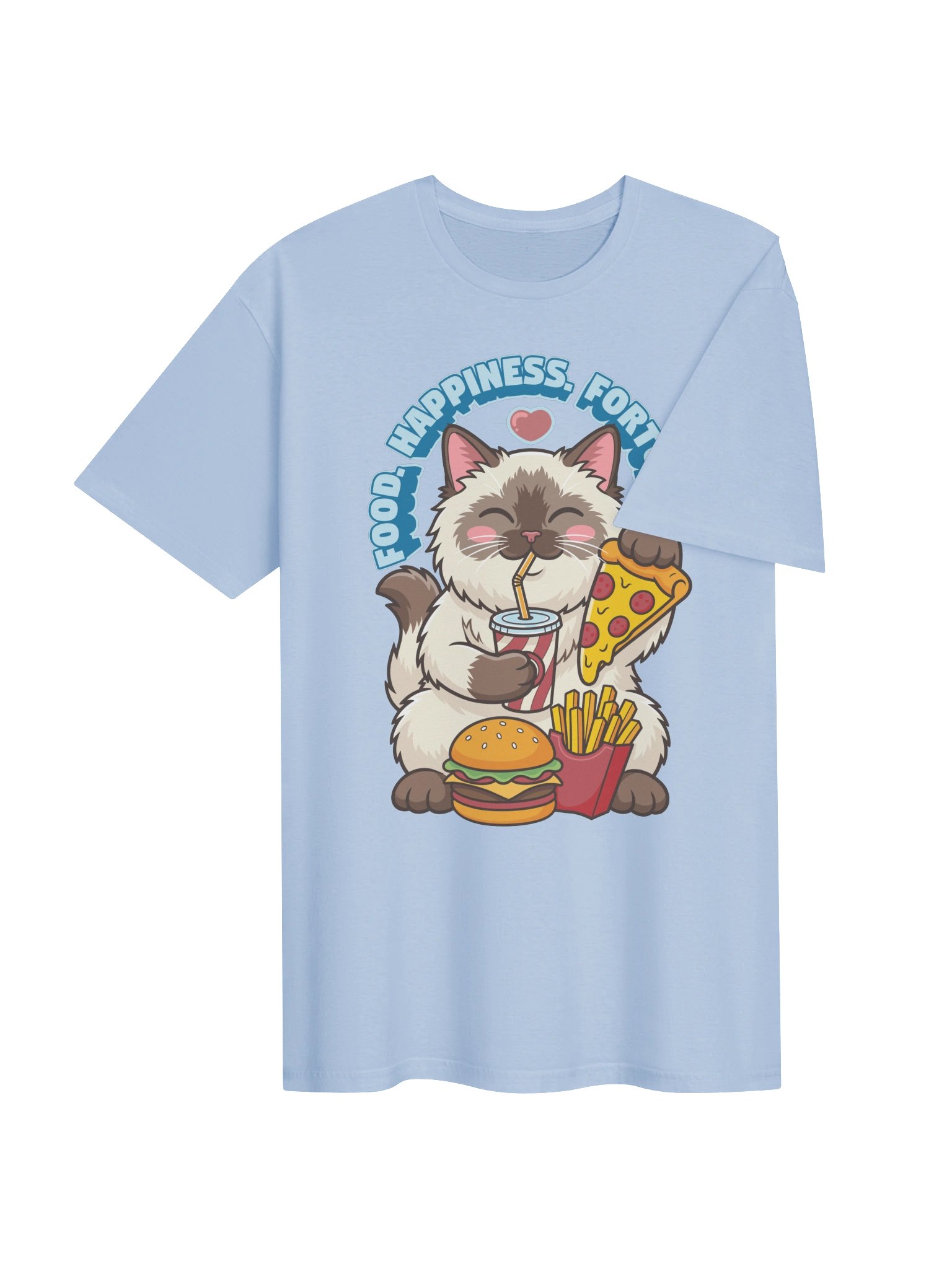 Food. Happiness. Fortune. Tee product image (5)
