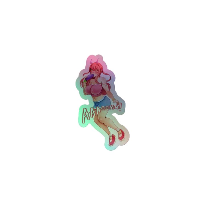 Sucking Eggplant Holographic Sticker product image (1)