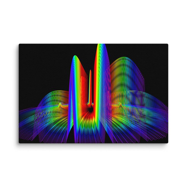 Sparse Spectral Spaceport Lambda - Diffraction Curves Physics Art Canvas Print product image (1)