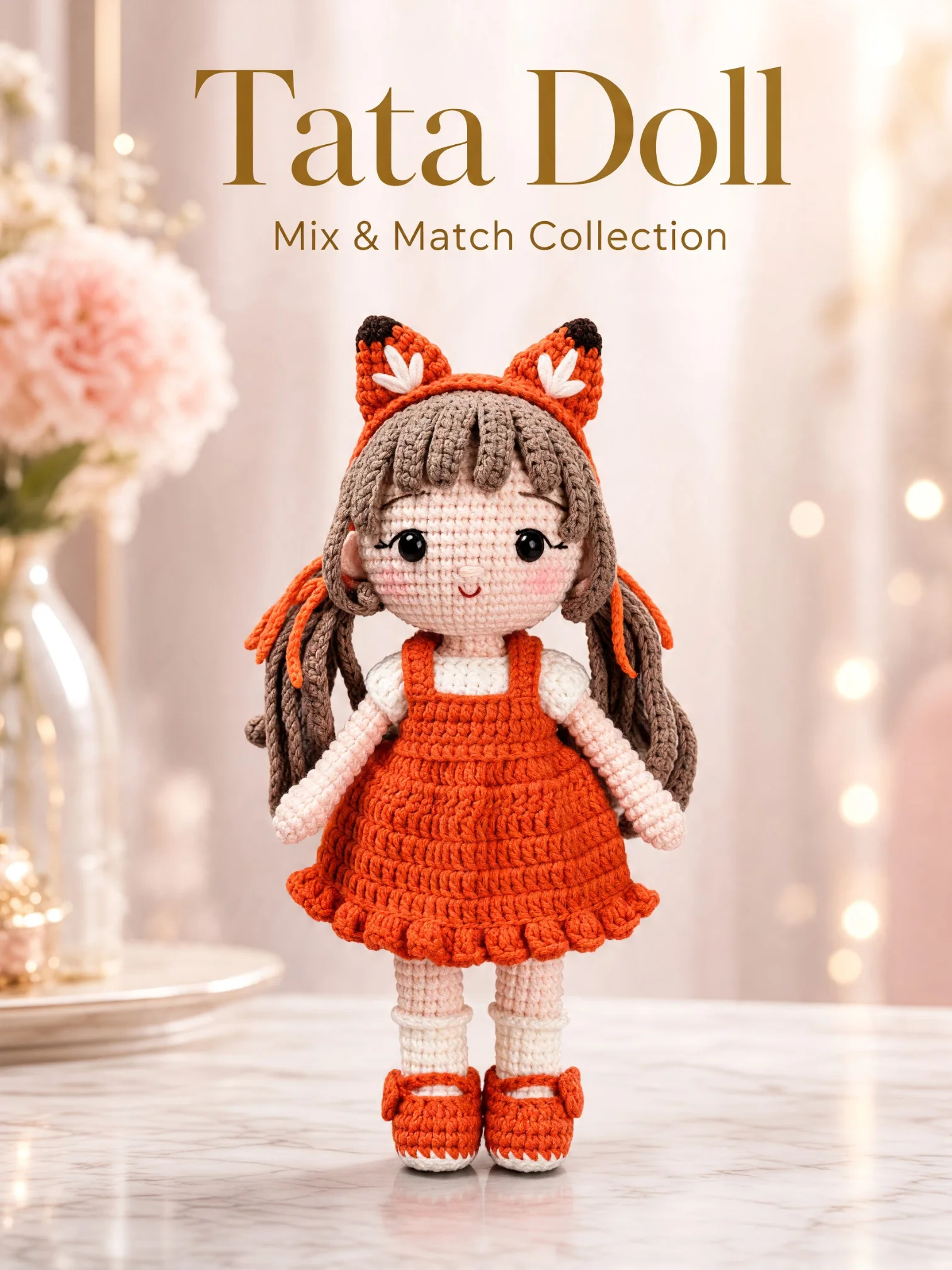 PDF | Crochet 9-inch Tata Doll in Fox Outfit | Amigurumi Doll Pattern product image (2)