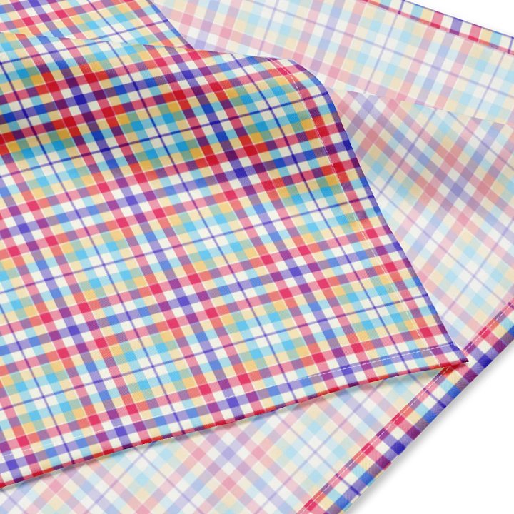 Purple, Pink, and Blue Plaid Bandana product image (2)