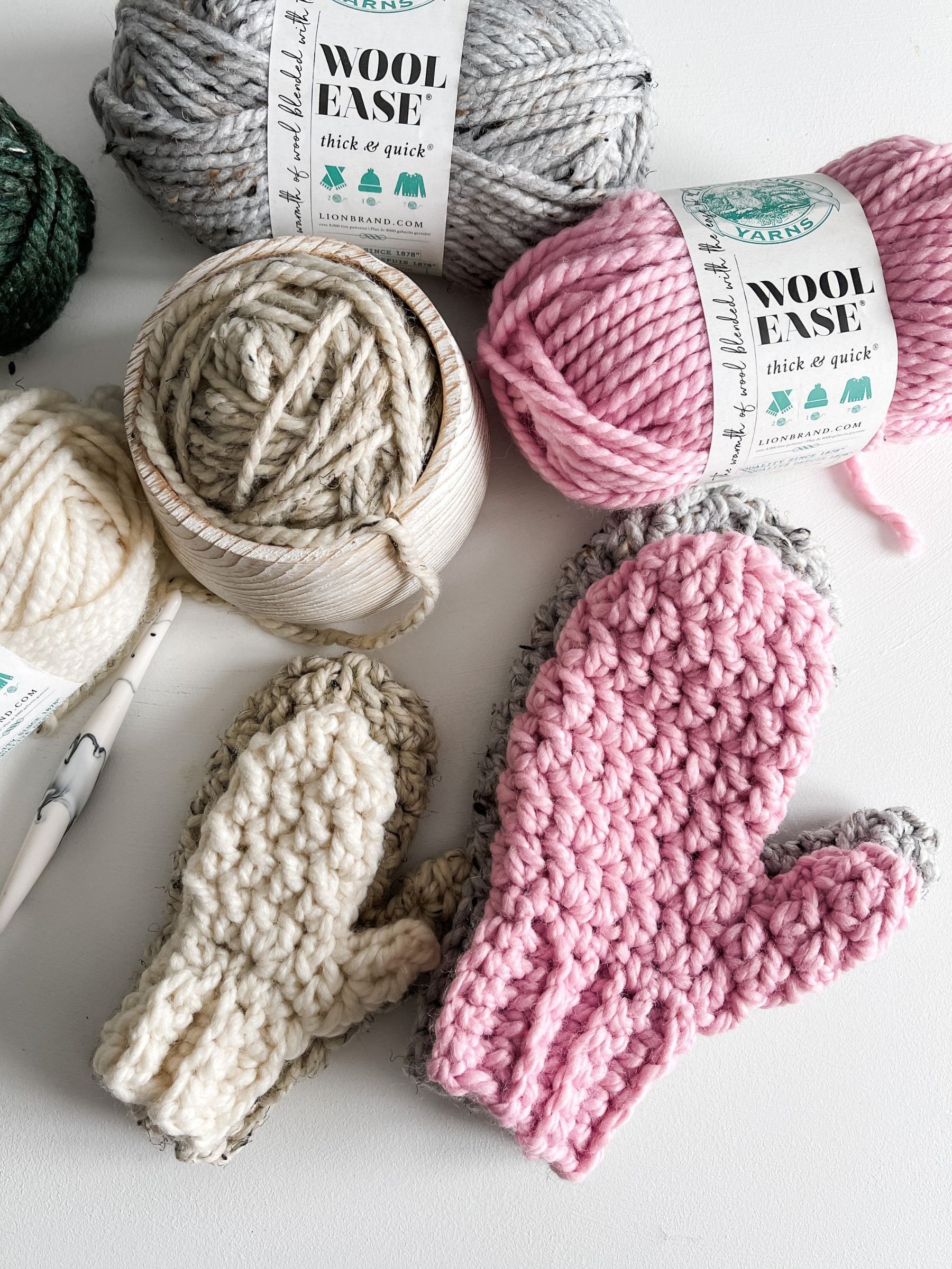 Beginner Bulky Mittens Crochet Pattern product image (5)