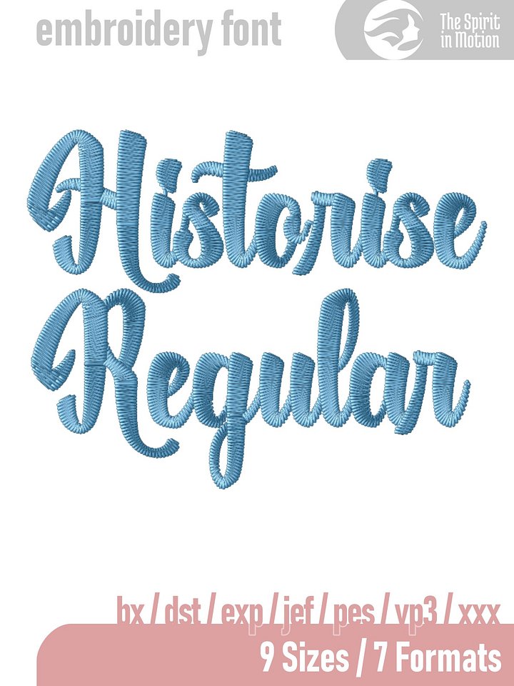 Historise Regular Embroidery Font product image (1)