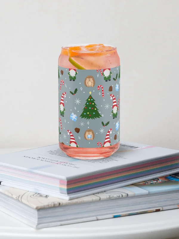 Christmas with my Gnomies Pattern in Silver Glass Tumbler product image (1)