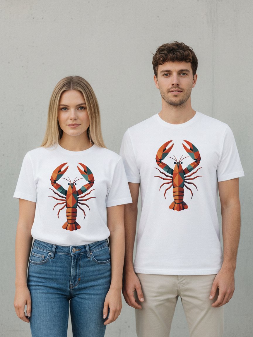 Abstract Lobster Geometry Unisex T-Shirt product image (1)