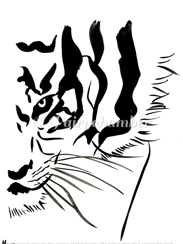 Face Of The Tiger Original Painting product image (1)
