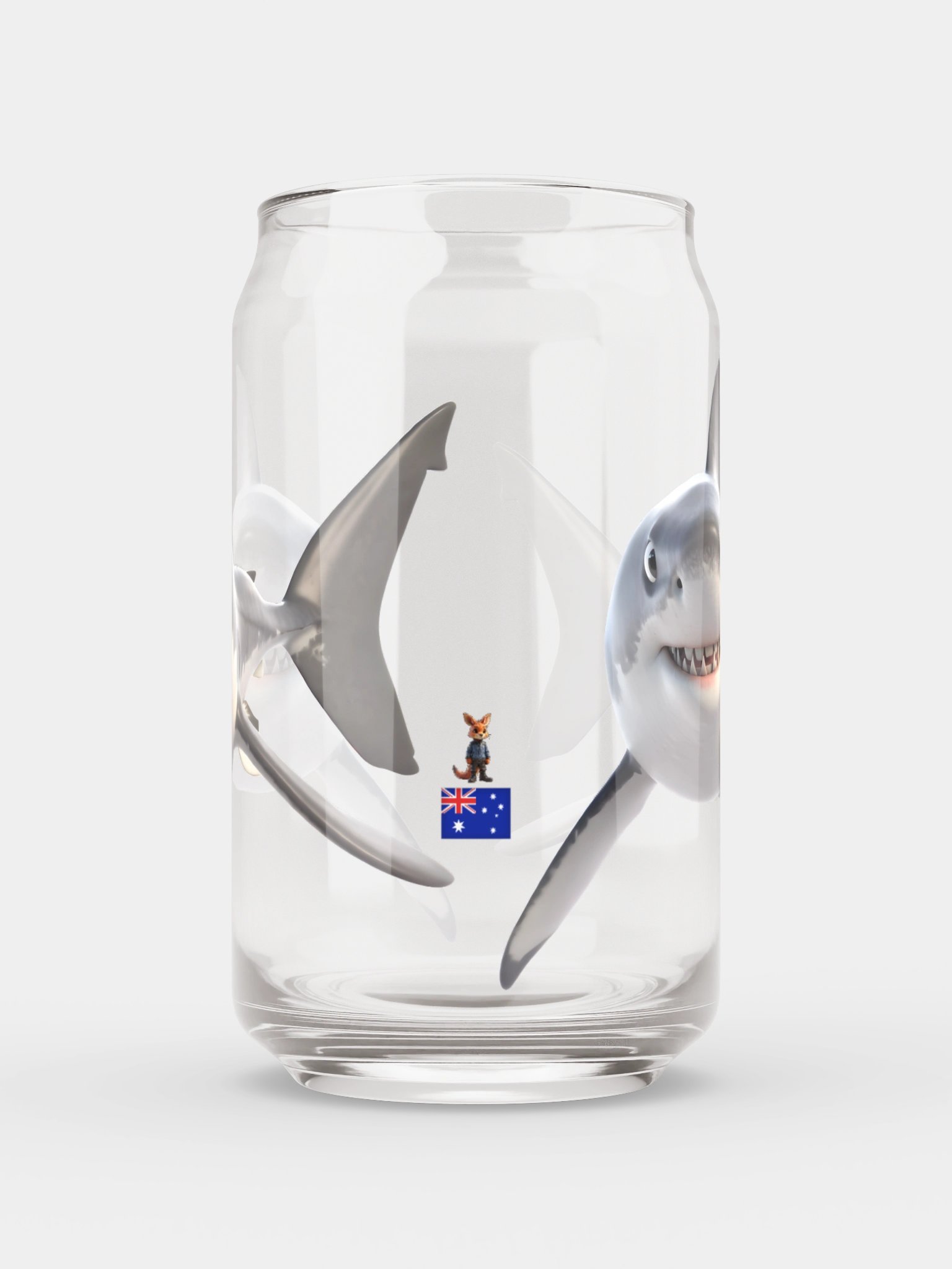 Come at me Bro Can Shaped Glass - Great White Shark Edition product image (1)