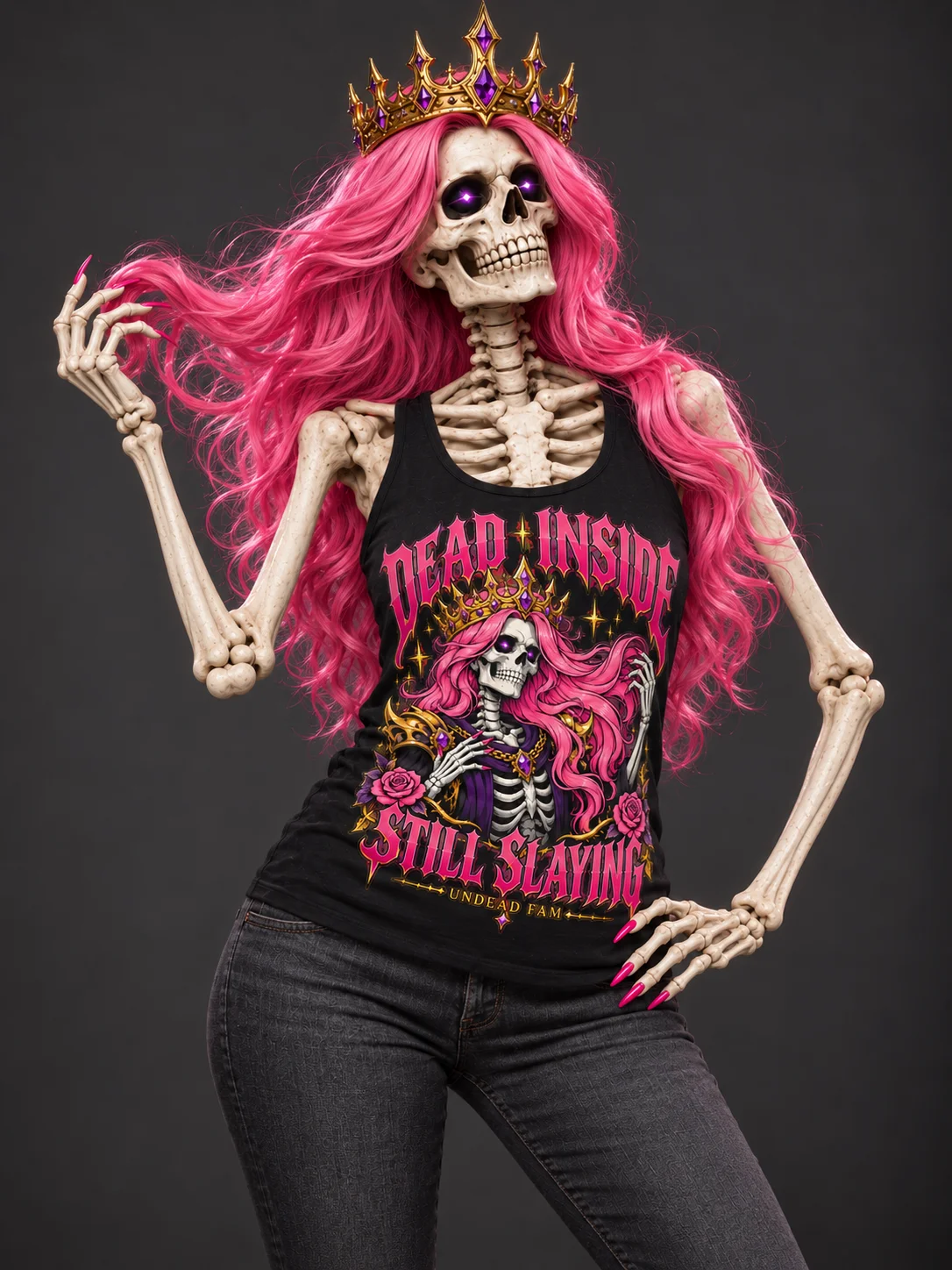 Womans Dead Inside Still Slaying Tank product image (4)
