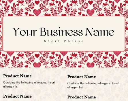 Lock and Key Cake Tasting Label Templates product image (6)