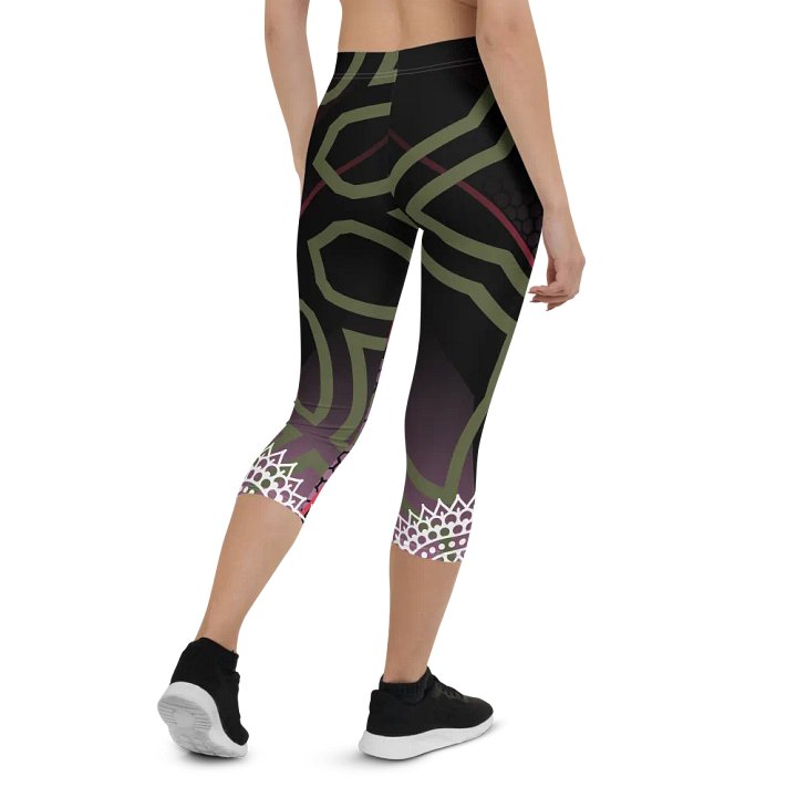Sublicolor 301C All-Over Print Capri Leggings – Style Meets Comfort! 🎨👖 product image (2)