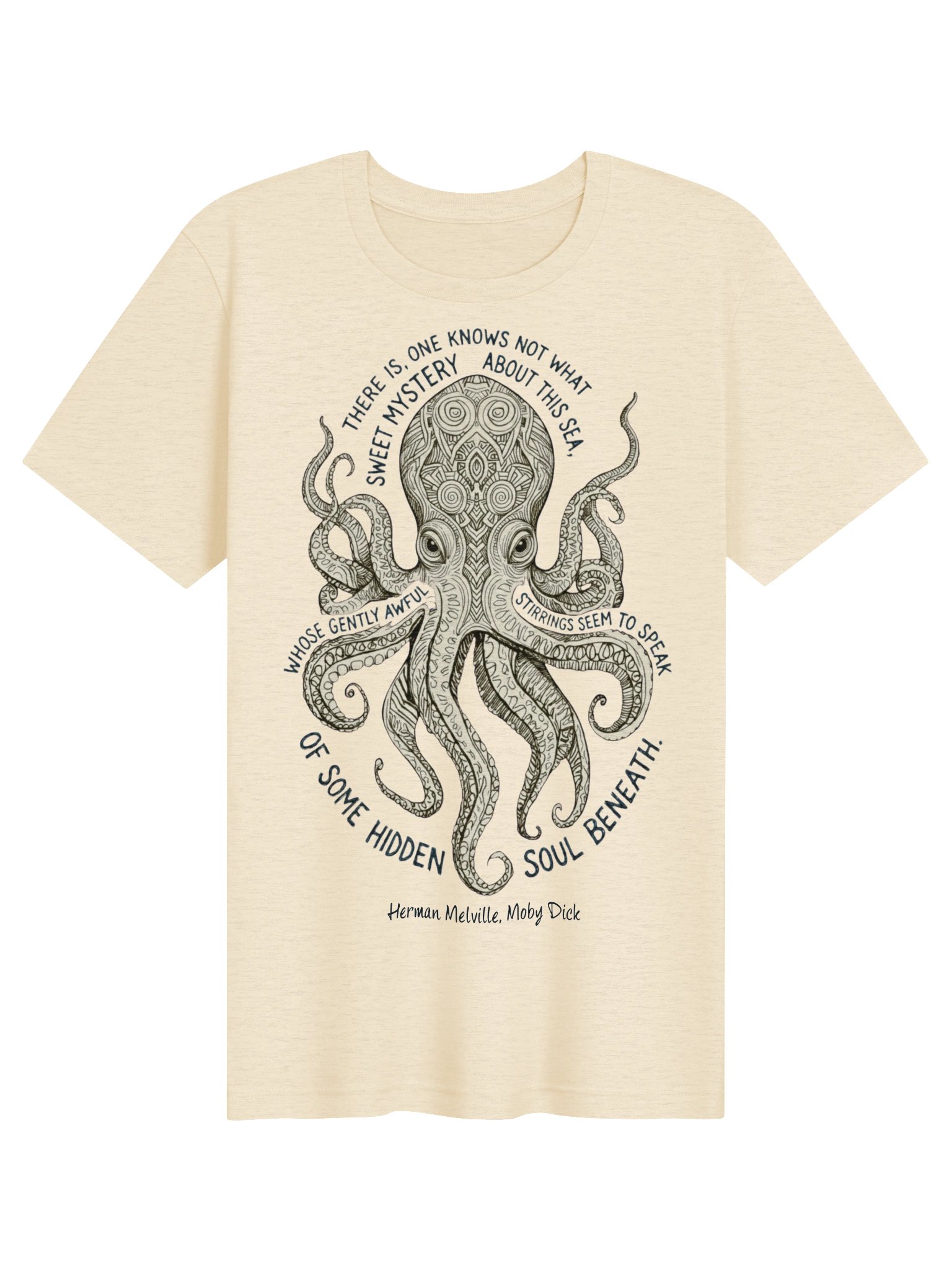 Moby Dick Shirt, Herman Melville Quote, Mysterious Kraken Literary Tee product image (2)