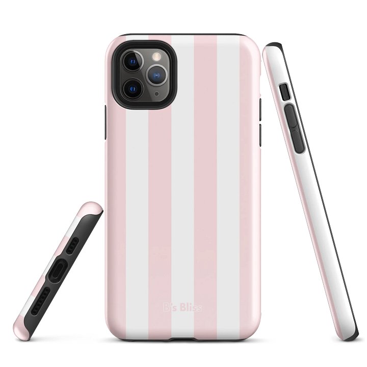 BLUSH | Pink Striped Phone Case product image (1)