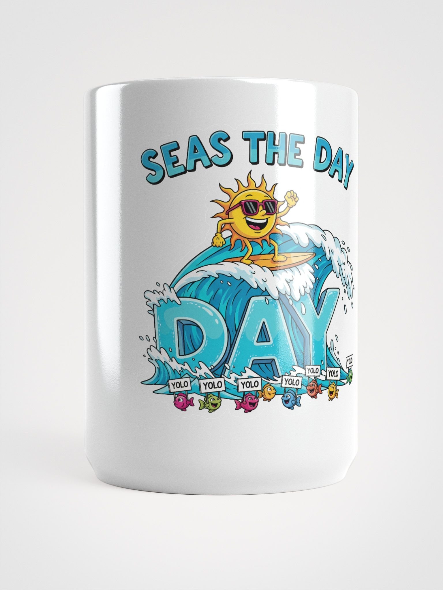 Seas The Day White Glossy Mug product image (5)