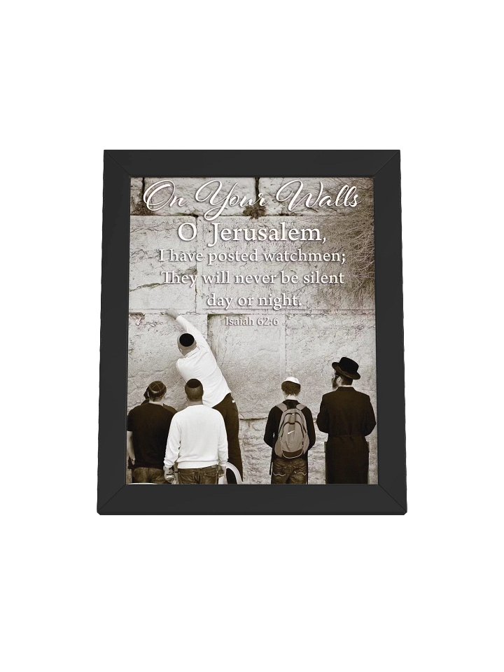 "On Your Walls O Jerusalem" Vibrant Wood Framed Matte Poster product image (2)