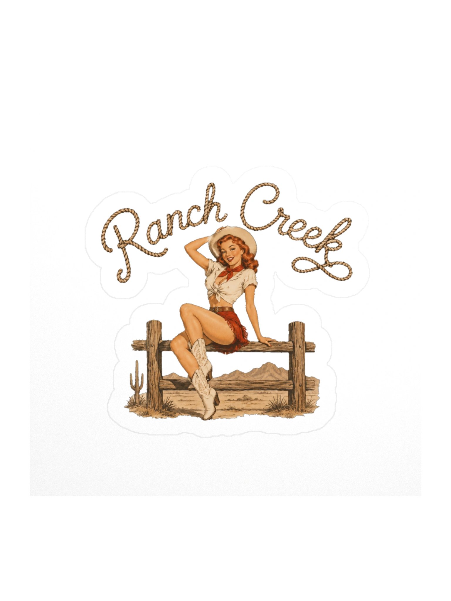 Redhead Cowgirl Sticker product image (1)