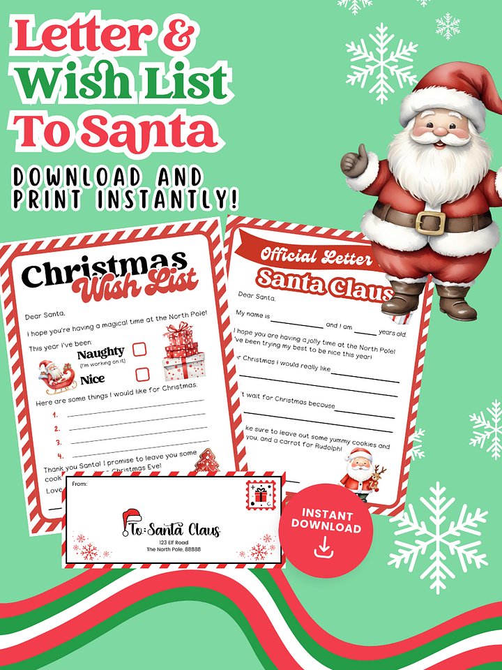 OFFICIAL LETTER & WISH LIST TO SANTA product image (1)