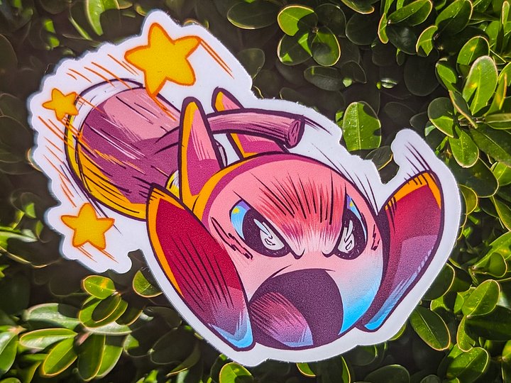 “Hammer Time” | Kirby Waterproof Vinyl Sticker product image (1)