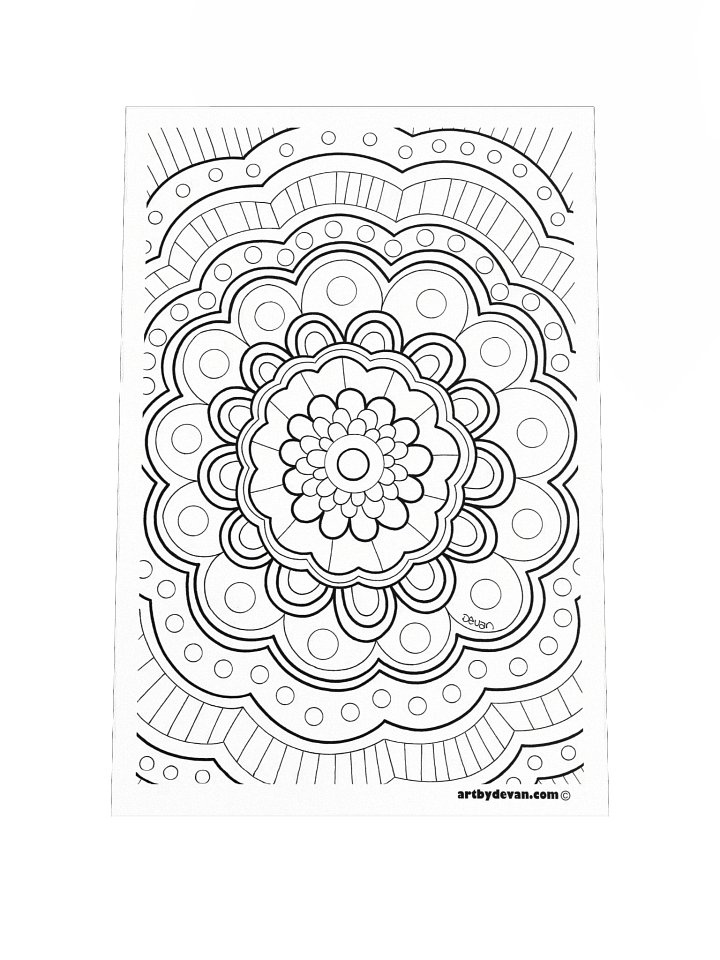 Color Your Own Art: Flower Mandala product image (1)