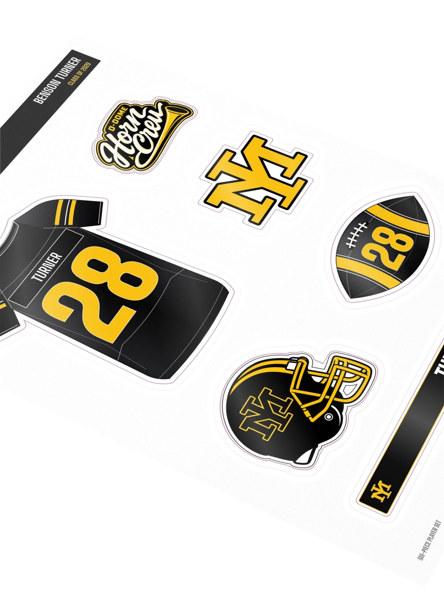 Benson Turner #28 — Mustangs Sticker Sheet product image (2)