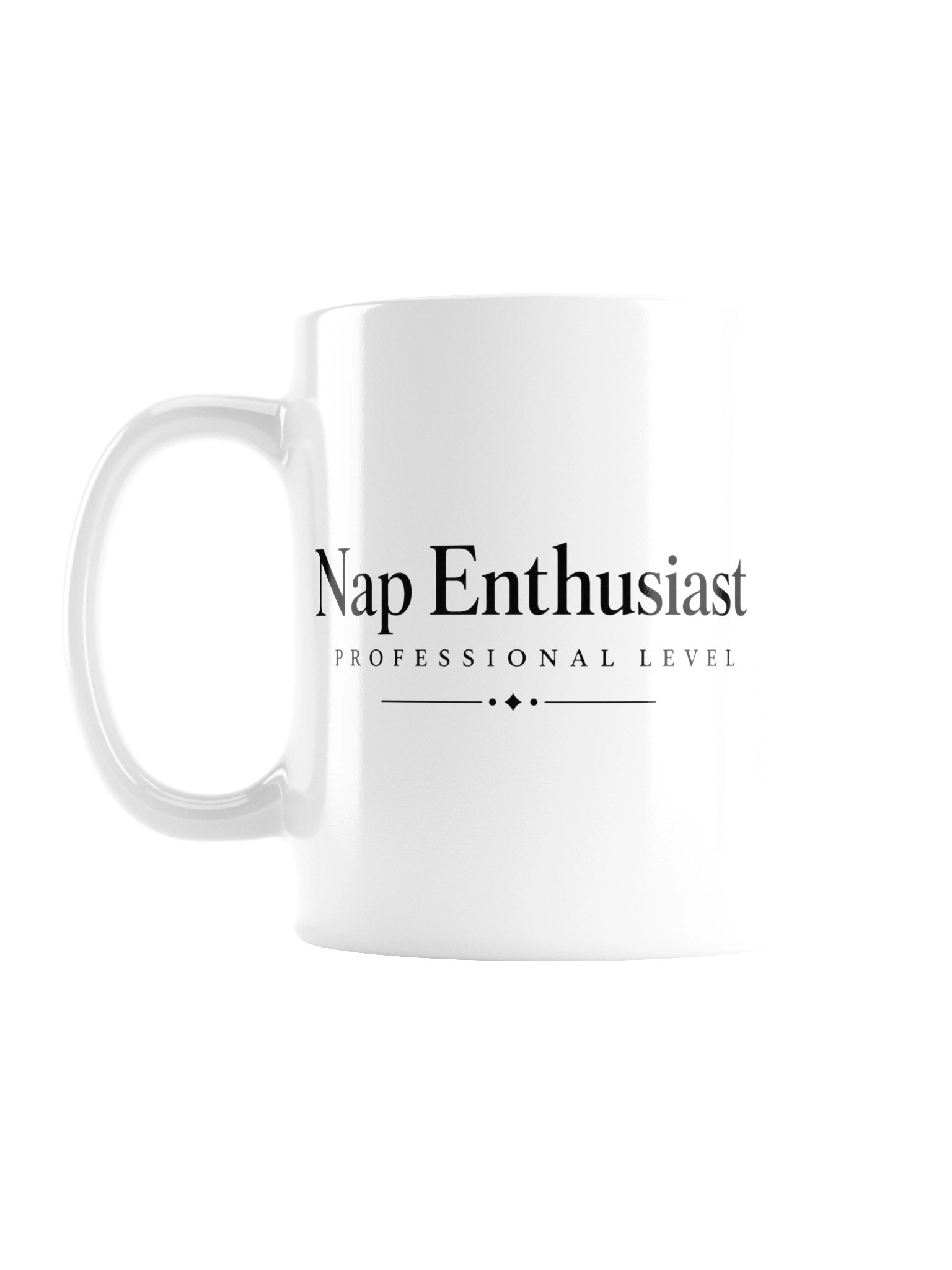 “Nap Enthusiast - Professional Level” — 20 oz White Glossy Mug product image (1)