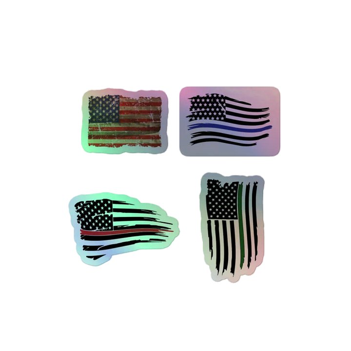 "Patriotic Pride" Holographic Sticker Set product image (2)