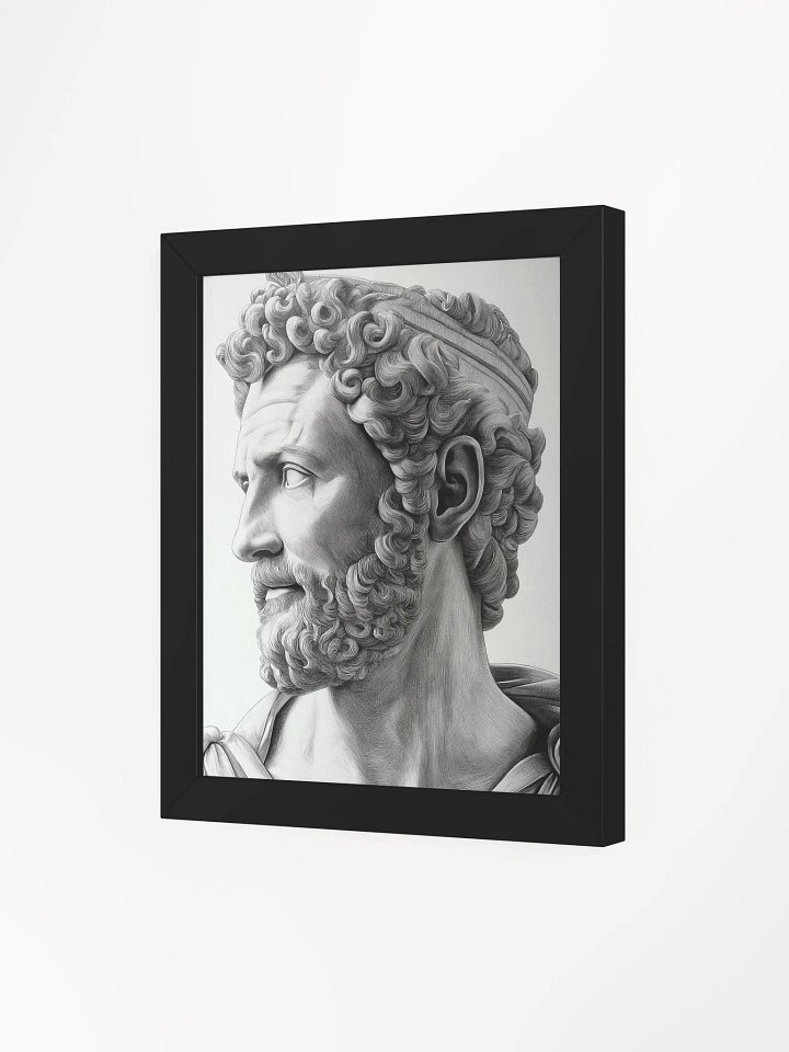 Virtuous Legacy: Emperor Antoninus Pius — Charcoal Portrait Art Print (8×10) | Ancient Rome Classical Wall Art | Minimalist Black & White product image (2)