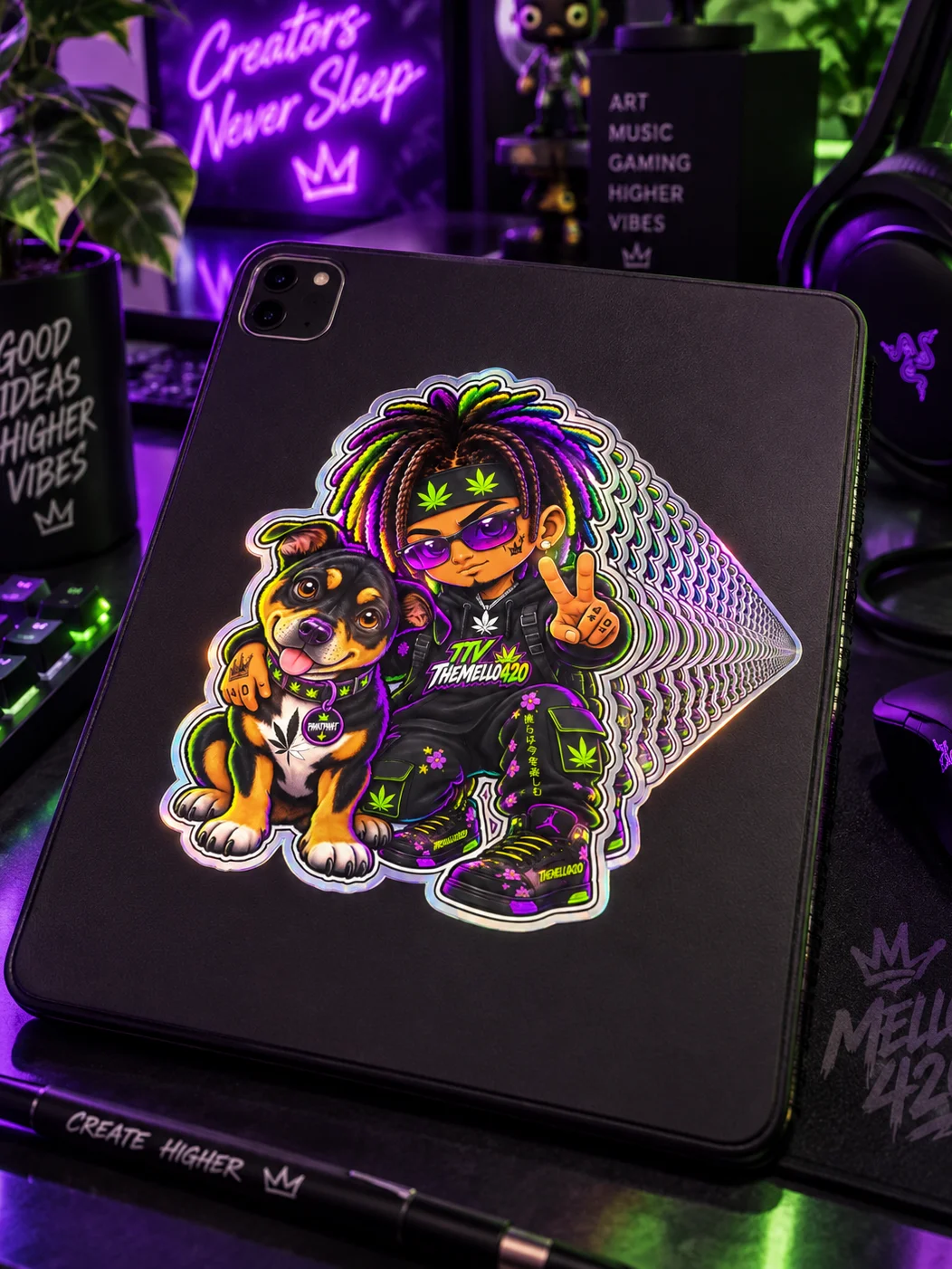 Kid Mello & PhatPhat Neon Hologram Sticker product image (5)