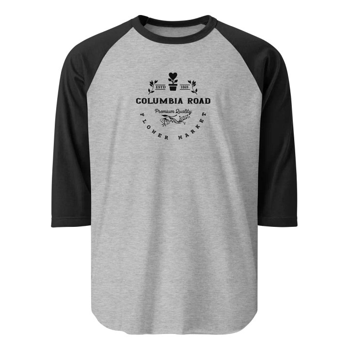 Columbia Road Market 3/4 Sleeve Raglan Tee (Grey) product image (1)