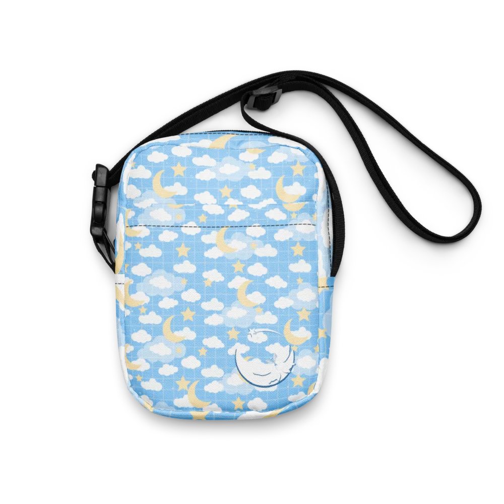 You are Enough 20 languages Blue Moon Grid Imaginary Story Cross Body Bag product image (8)