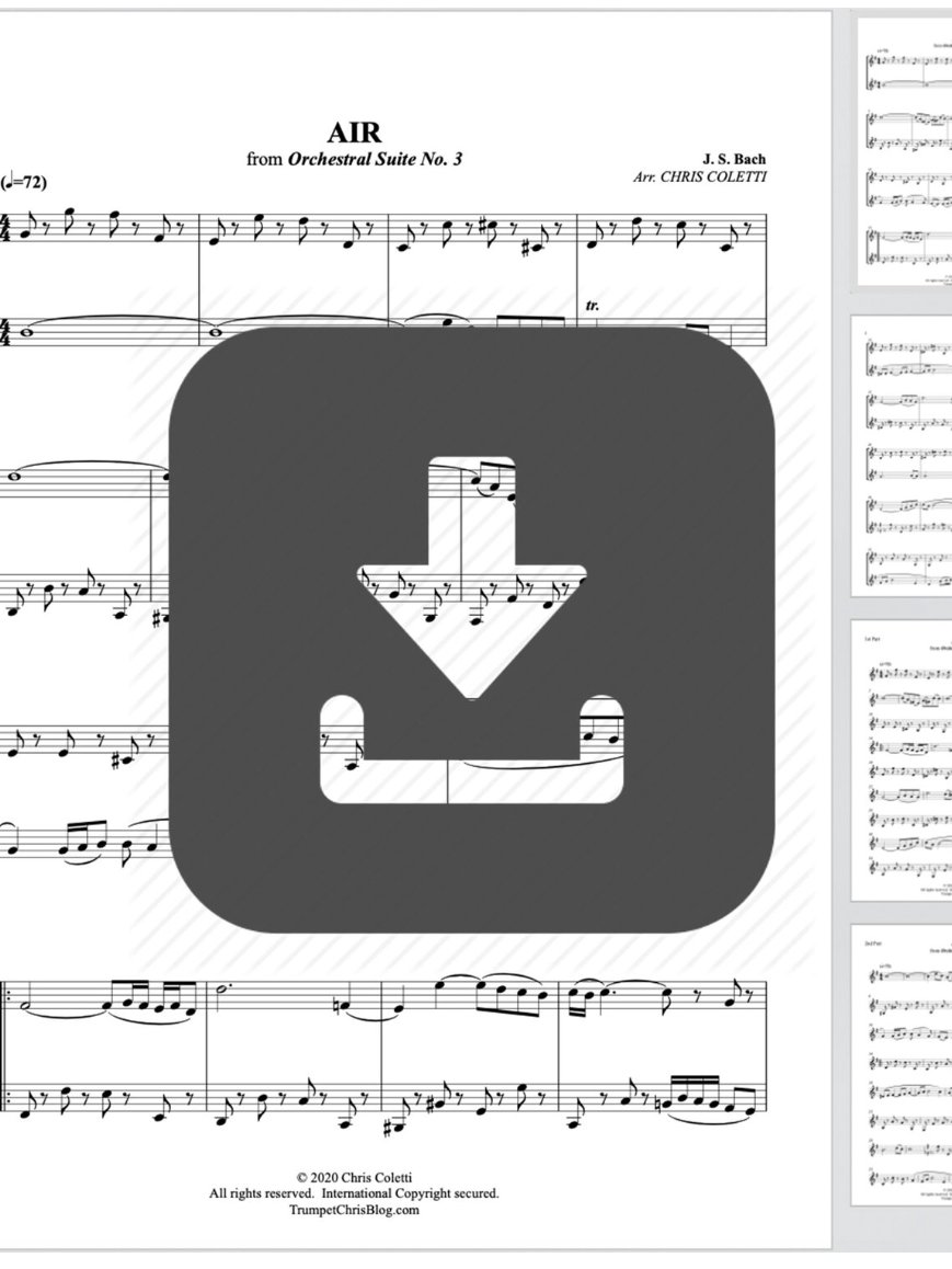 Trumpet Duet: Bach - "AIR ON A G STRING" product image (1)