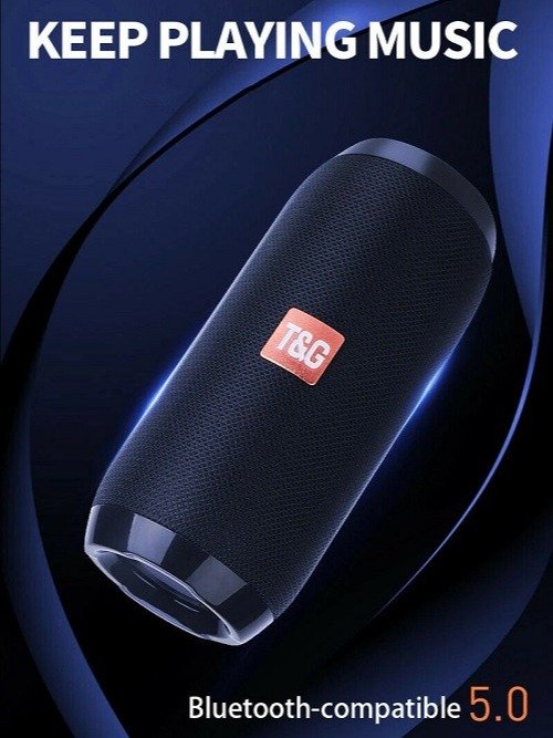 TG117 Portable Wireless Bluetooth Waterproof Speaker - USB/TF/FM Radio (Blue) product image (3)