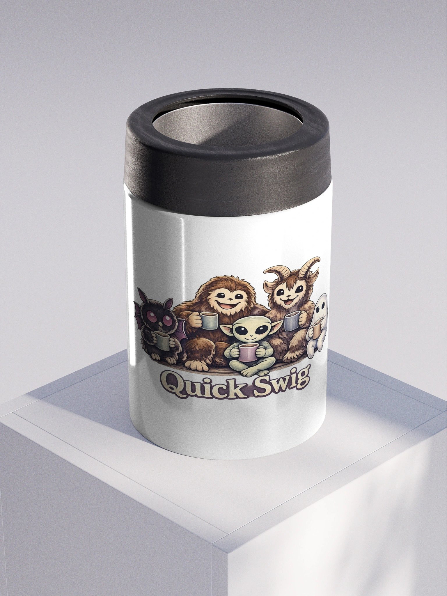 CUTIE CRYPTIDS QUICK SWIG STAINLESS STEEL KOOZIE product image (3)