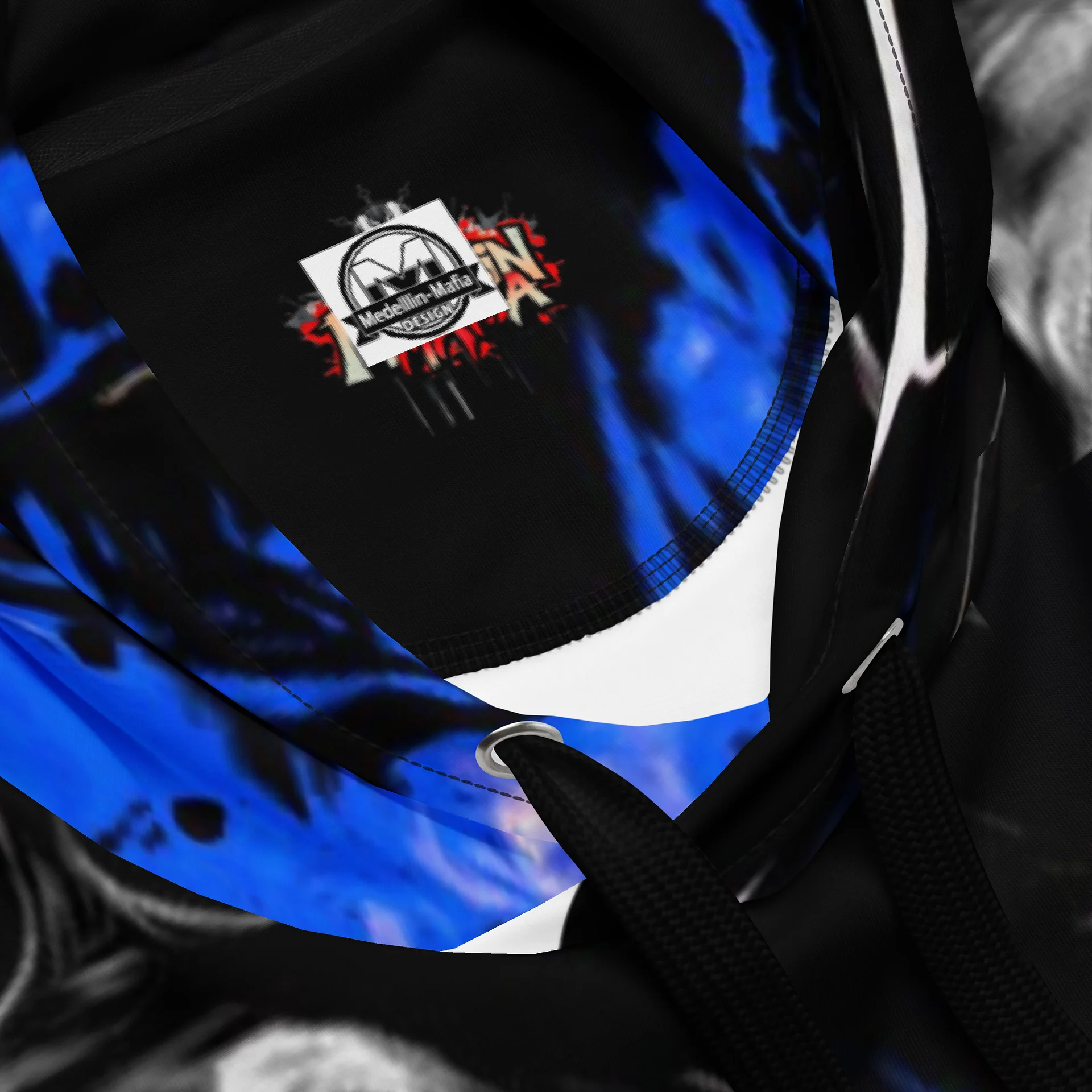 Blue Noir Marble Hoodie product image (4)
