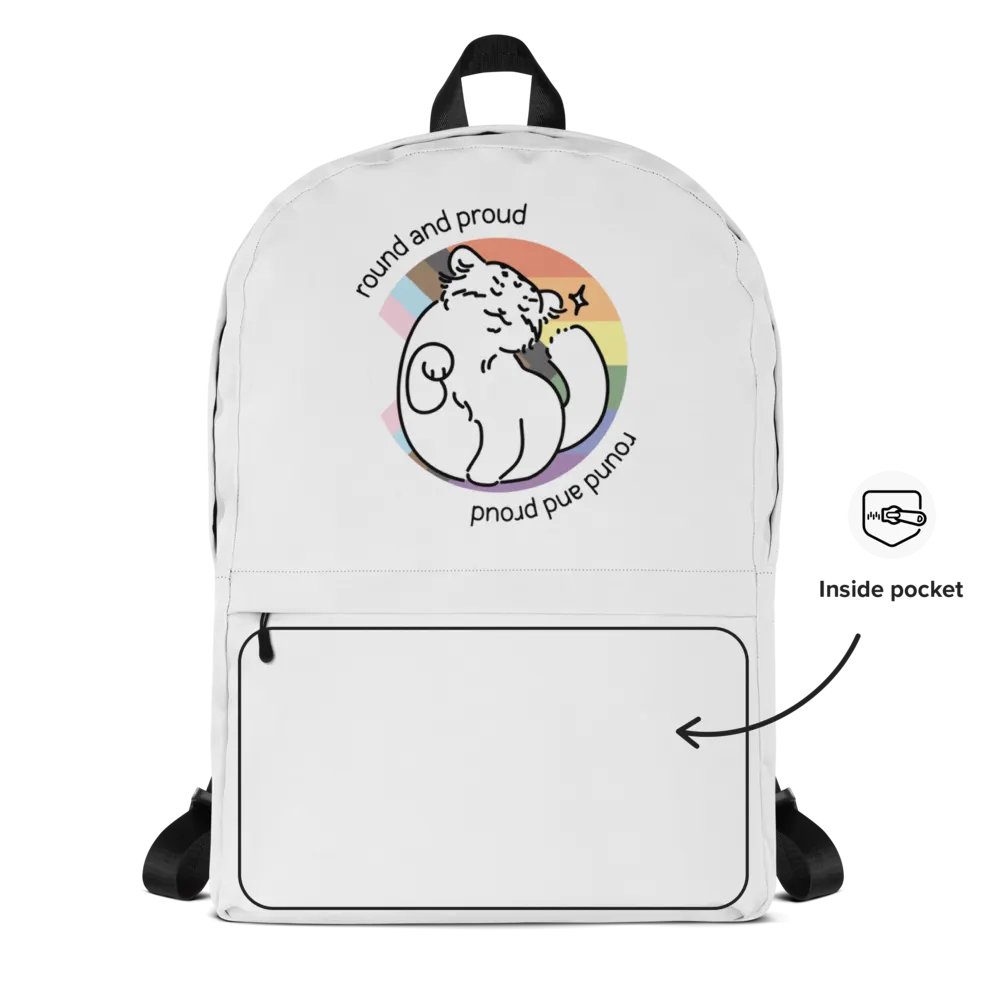 Round and Proud Manul Pride Pastels Version - Backpack product image (2)