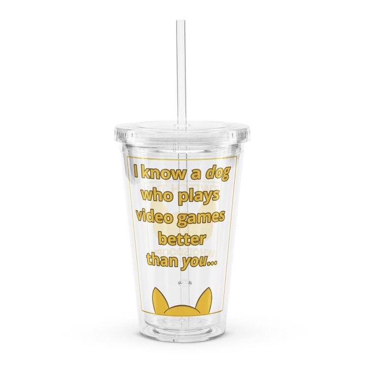 Doopsters - I know a Dog Gamer - Double Wall Plastic Tumbler (16 ounce) product image (1)