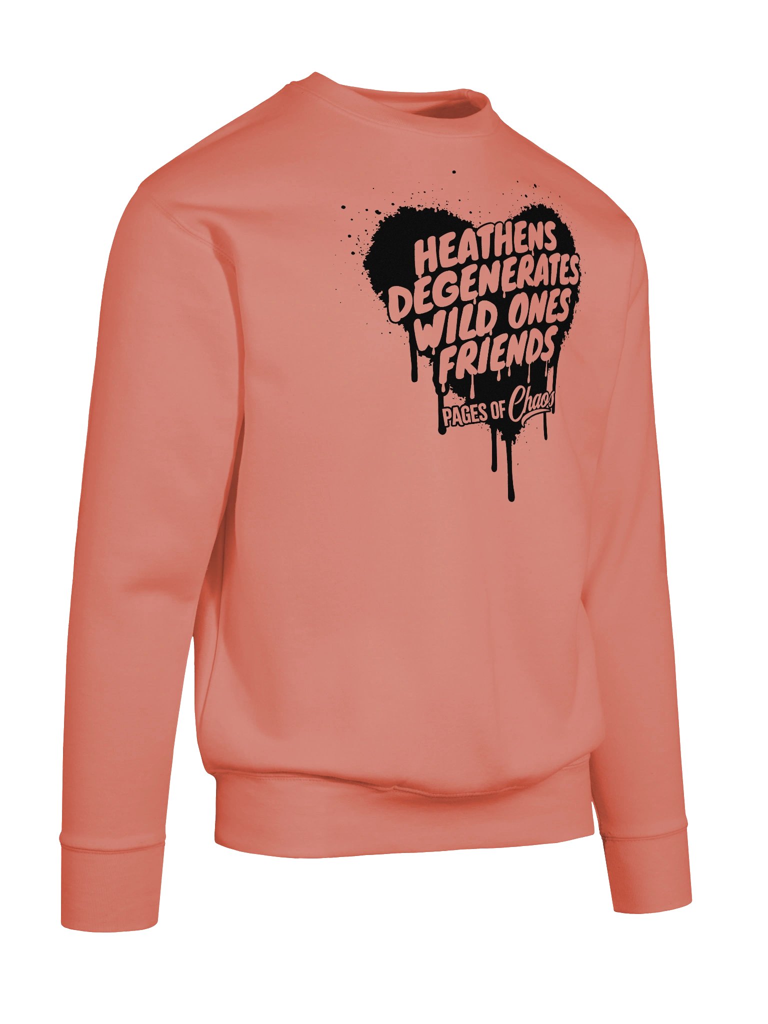 Heathens, Degenerates, Wild Ones, and Friends Sweatshirt (Black Text) product image (10)
