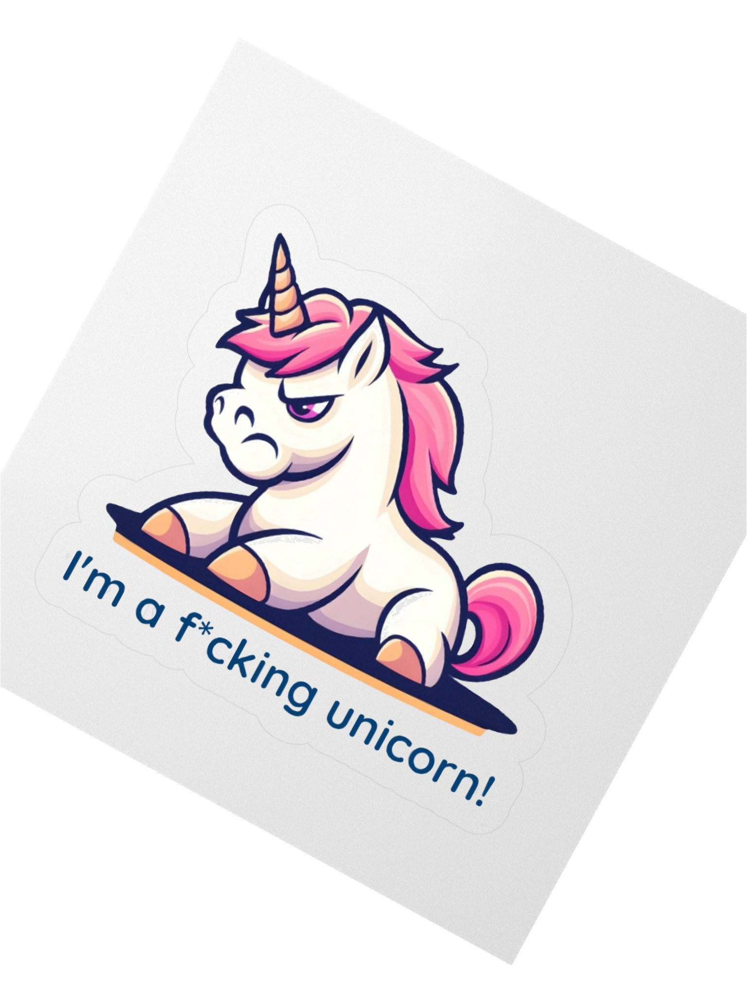 Grumpy Unicorn Vinyl Stickers product image (2)