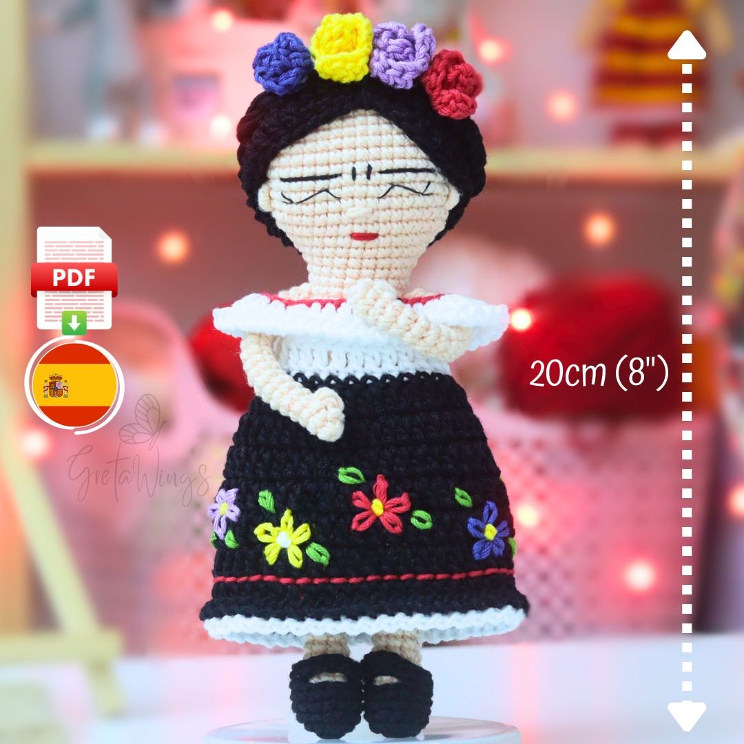 Patrón PDF Amigurumi Cuqui Frida: Diseño Exclusivo para Tejer tu Frida Ideal (Descarga Digital) product image (1)