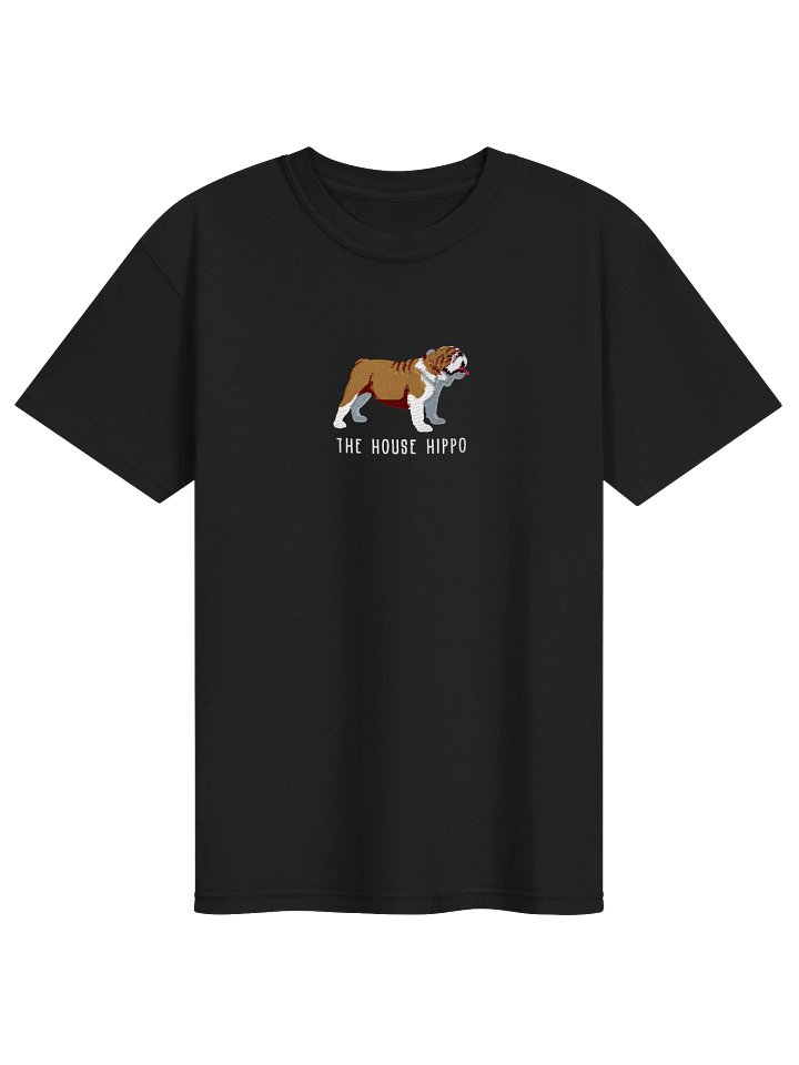 The House Hippo T-Shirt(Embroidered) of an English Bulldog(Brown & White) product image (7)