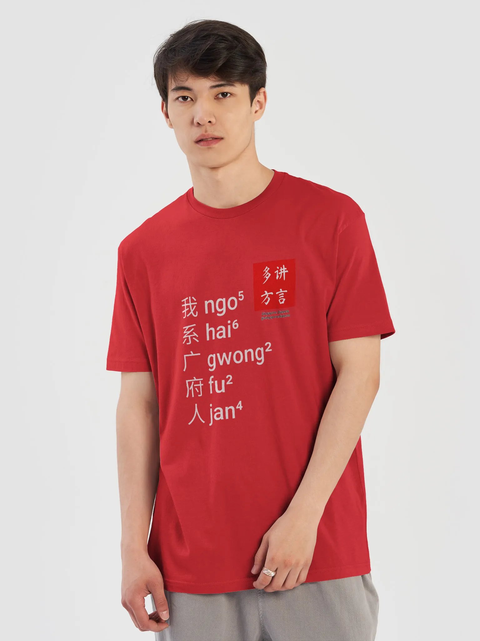"I'm Cantonese" T-Shirt (Black/Red) [Simplified Chinese] product image (5)