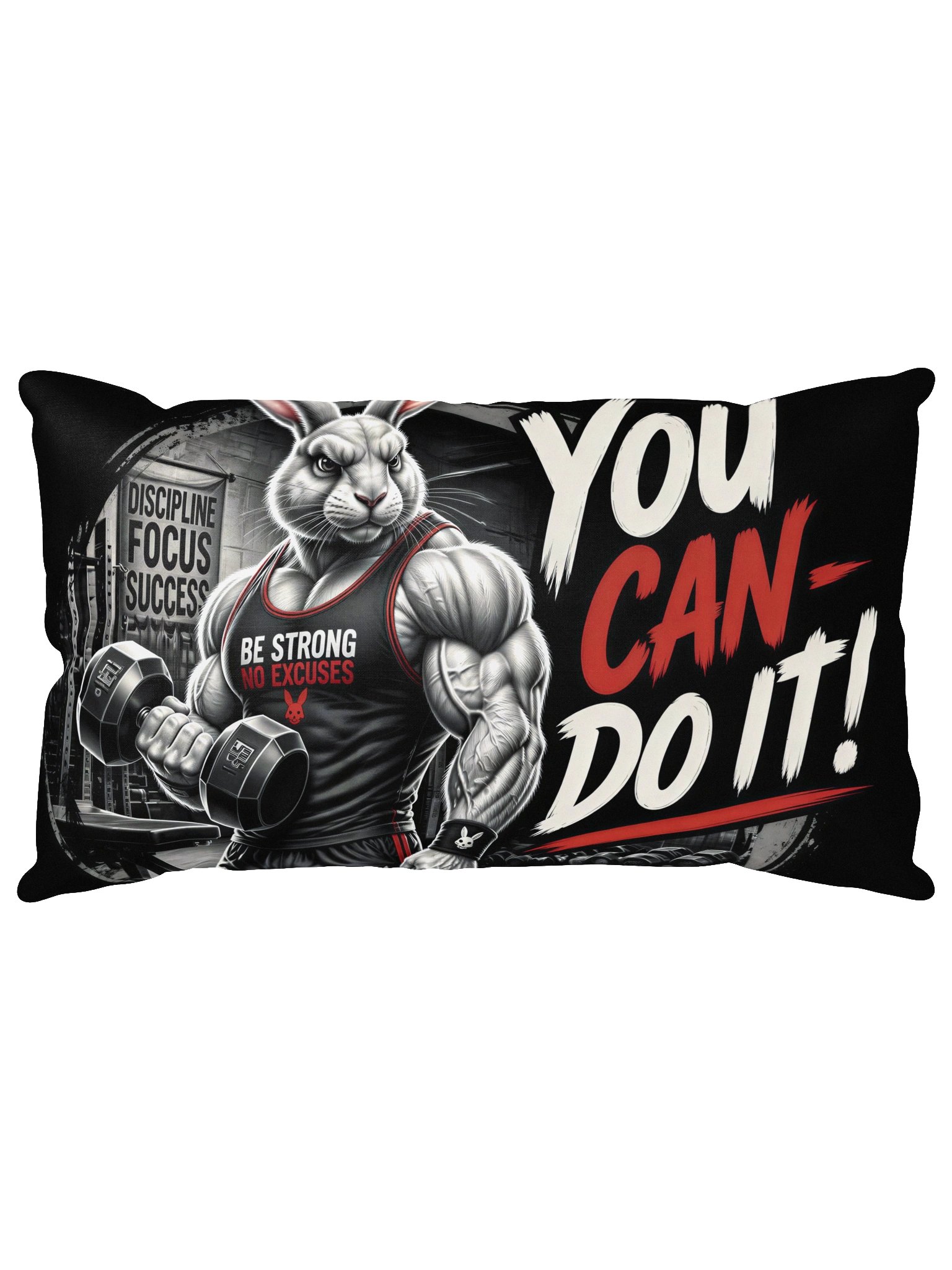 Muscular Rabbit Gym Motivation Pillow product image (5)