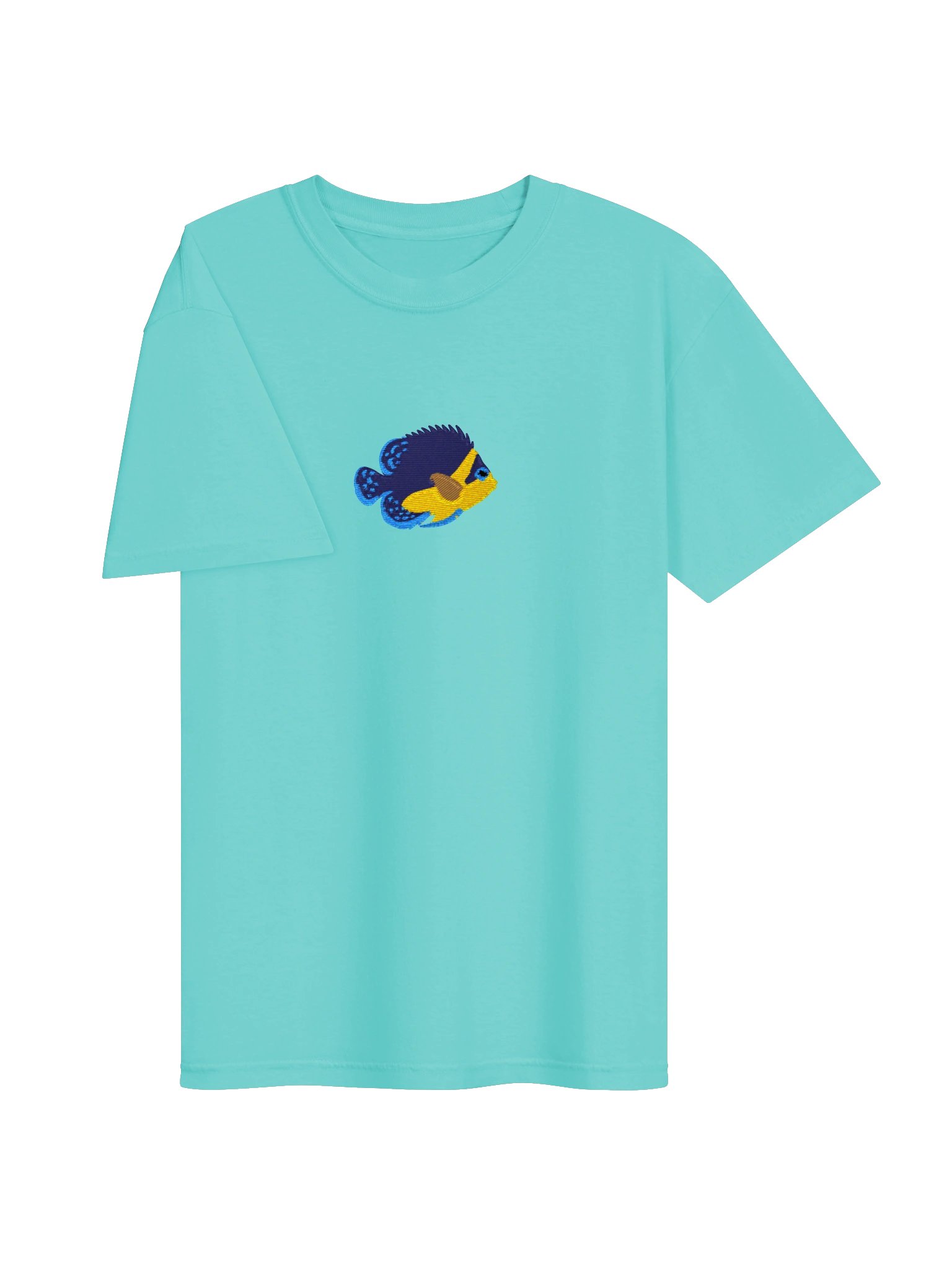 Venustus Angelfish Embroidered Shirt | Reef Aquarium Fish Embroidery Tee | Saltwater Marine Fish Apparel product image (7)