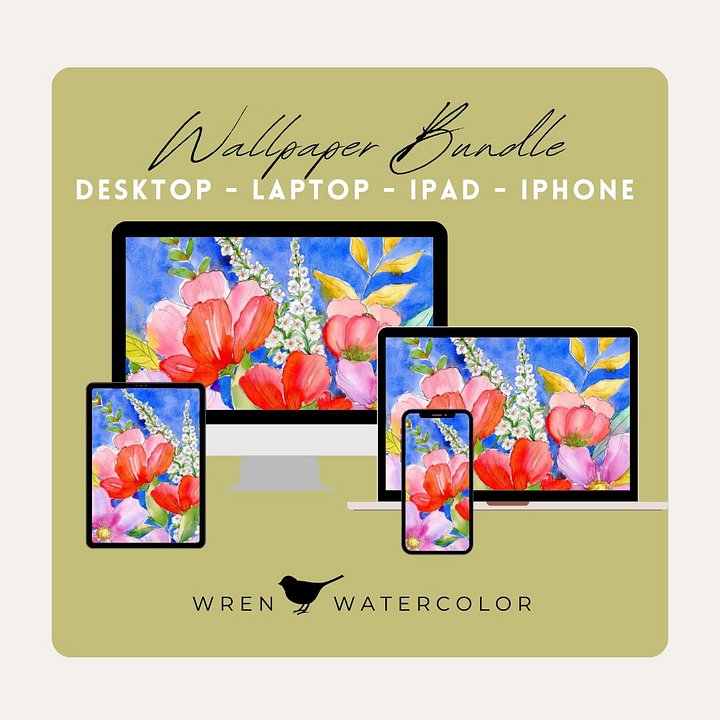 Blooming Blue Digital Wallpaper Pack product image (1)