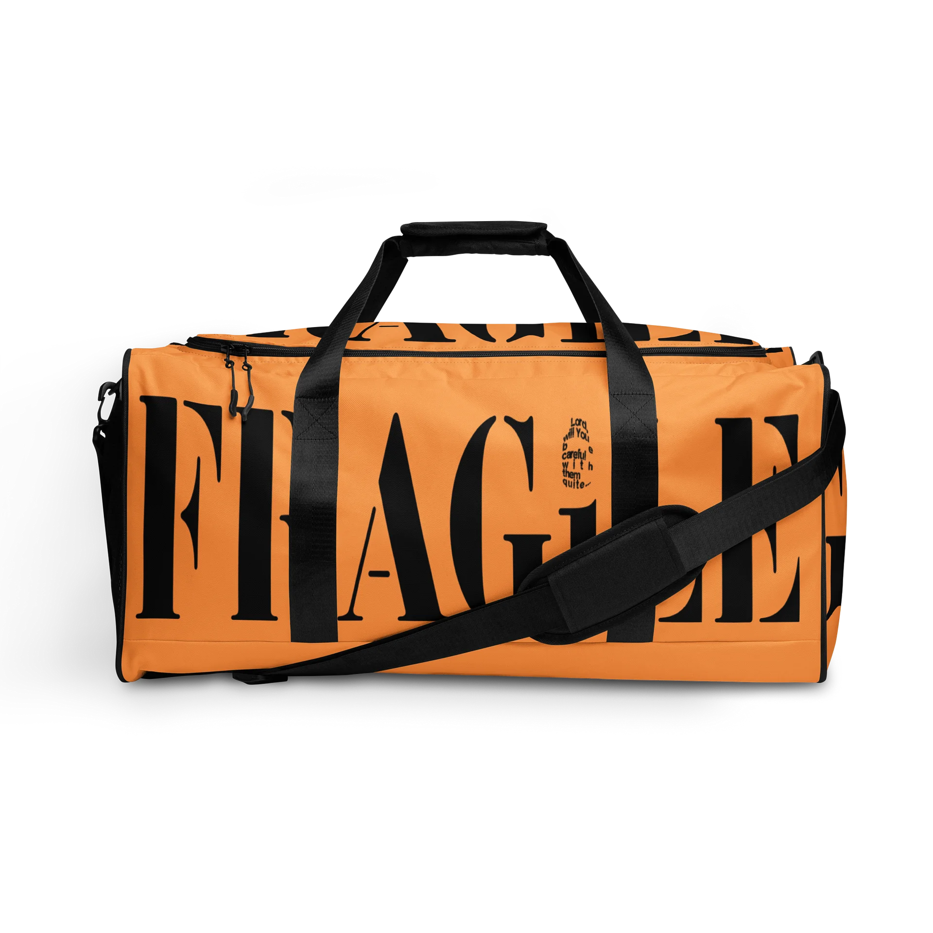 FRAGiLE Orange Duffel Bag product image (1)