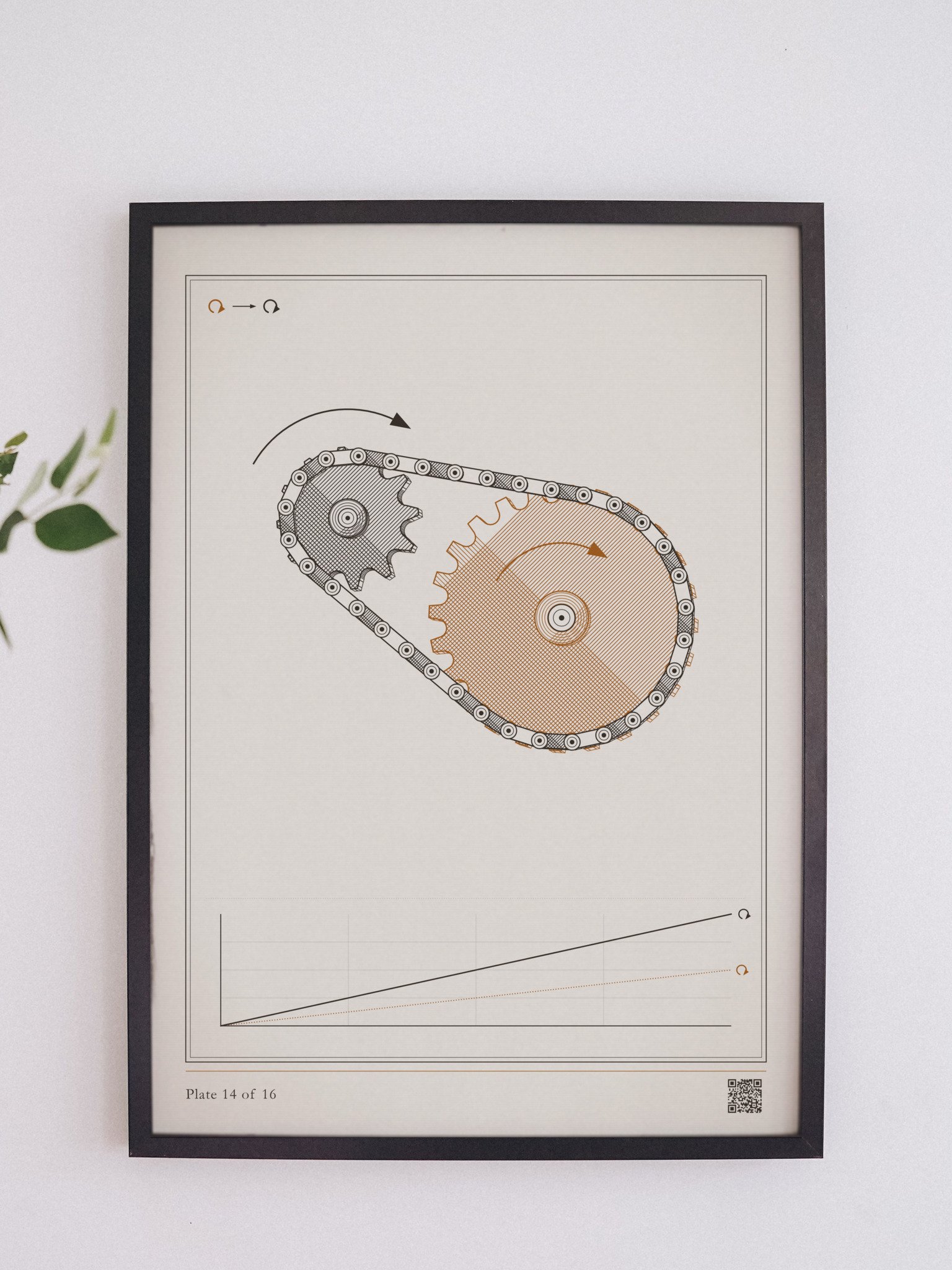 Chain drive print, framed, 12 x 16 in · MOTION 14 product image (6)