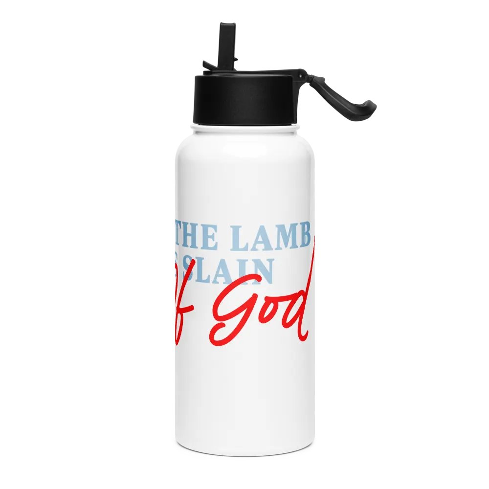 'Worthy is The Lamb' stainless steel water bottle product image (3)