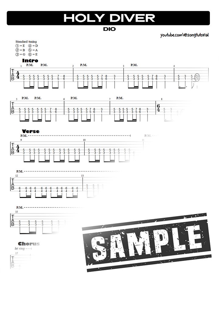 Holy Diver PDF TAB + Backing Track MP3 product image (2)
