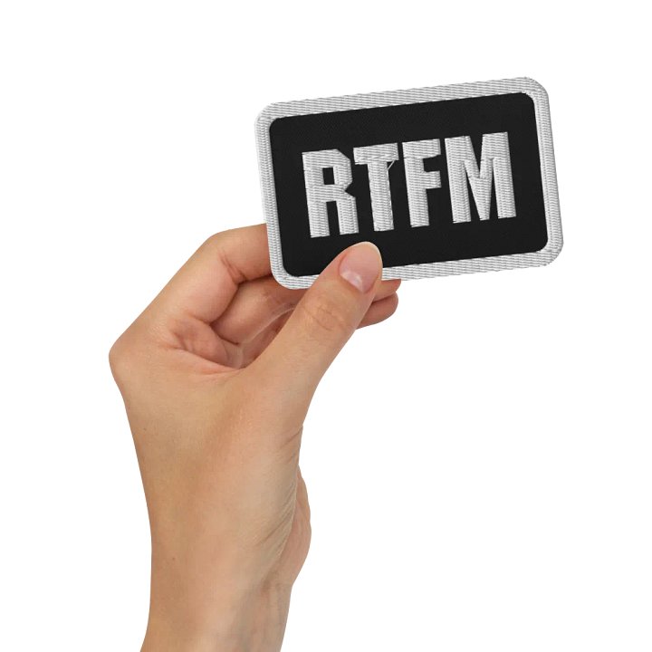 RTFM Embroidered Patch product image (2)